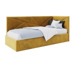 Polsterbett 90x200 cm, Lattenrost mit Metallrahmen, Jugendbett, mit Bettkasten, ohne Matratze, AMADEUSZ SM 02