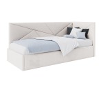Polsterbett 90x200 cm, Lattenrost mit Metallrahmen, Jugendbett, mit Bettkasten, ohne Matratze, AMADEUSZ SM 02