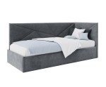 Polsterbett 90x200 cm, Lattenrost mit Metallrahmen, Jugendbett, mit Bettkasten, ohne Matratze, AMADEUSZ SM 02