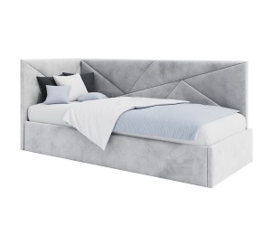 AMADEUSZ SM 02 Polsterbett 120x200 cm, Lattenrost mit Metallrahmen, Jugendbett, mit Bettkasten, ohne Matratze