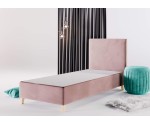 Einzelbett 80x200 cm, Hotelbett, Kopfteil glatt, Füße Buchenholz, BRISTOL 1H Einzelbett 80x200 cm, Hotelbett, Kopfteil glatt, Füße Buchenholz, BRISTOL 1H