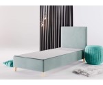 Einzelbett 80x200 cm, Hotelbett, Kopfteil glatt, Füße Buchenholz, BRISTOL 1H Einzelbett 80x200 cm, Hotelbett, Kopfteil glatt, Füße Buchenholz, BRISTOL 1H