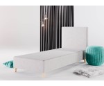 Einzelbett 80x200 cm, Hotelbett, Kopfteil glatt, Füße Buchenholz, BRISTOL 1H Einzelbett 80x200 cm, Hotelbett, Kopfteil glatt, Füße Buchenholz, BRISTOL 1H