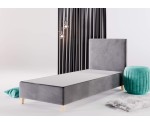 Bettgestell 120x200 cm, Hotelbett ohne Matratze, Kopfteil glatt, Füße Buchenholz, BRISTOL 1H