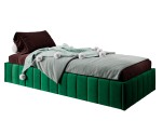 Einzelbett 100x200 cm, Polsterbett ohne Kopfteil, Lattenrost mit Metallrahmen, DRAGO SM 02