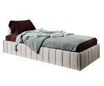 Einzelbett 100x200 cm, Polsterbett ohne Kopfteil, Lattenrost mit Metallrahmen, DRAGO SM 02