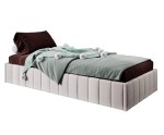 Einzelbett 100x200 cm, Polsterbett ohne Kopfteil, Lattenrost mit Metallrahmen, DRAGO SM 02