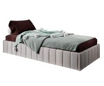 Einzelbett 100x200 cm, Polsterbett ohne Kopfteil, Lattenrost mit Metallrahmen, DRAGO SM 02