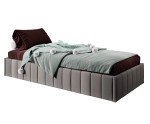 Einzelbett 100x200 cm, Polsterbett ohne Kopfteil, Lattenrost mit Metallrahmen, DRAGO SM 02