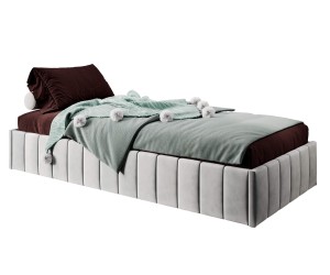 DRAGO SM 02 Jugendbett 120x200 cm, Polsterbett ohne Kopfteil, Lattenrost mit Metallrahmen