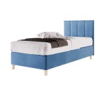 Einzelbett 90x200 cm, Hotelbett, Kopfteil mit vertikalen breiten Streifen, BRISTOL 4H Einzelbett 90x200 cm, Hotelbett, Kopfteil mit vertikalen breiten Streifen, BRISTOL 4H