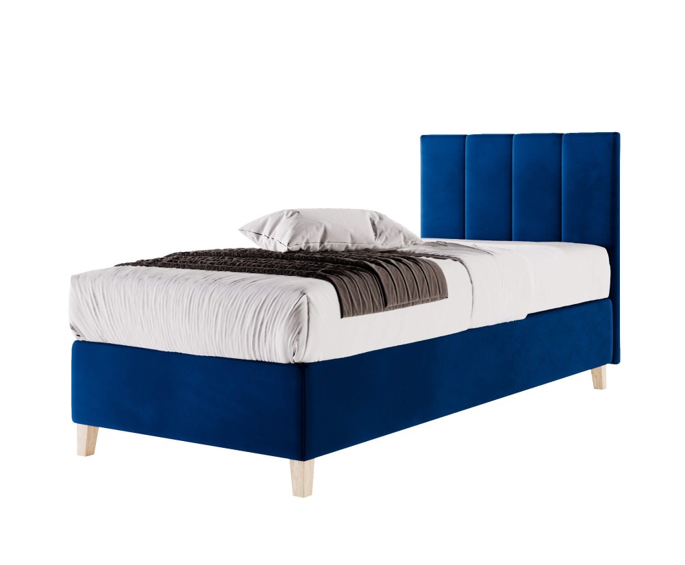 Einzelbett 120x200 cm, Hotelbett, Kopfteil mit vertikalen breiten Streifen, BRISTOL 4H Einzelbett 120x200 cm, Hotelbett, Kopfteil mit vertikalen breiten Streifen, BRISTOL 4H