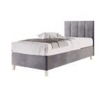 Einzelbett 80x200 cm, Hotelbett, Kopfteil mit Rechteck-Steppung, BRISTOL 3H Einzelbett 80x200 cm, Hotelbett, Kopfteil mit Rechteck-Steppung, BRISTOL 3H