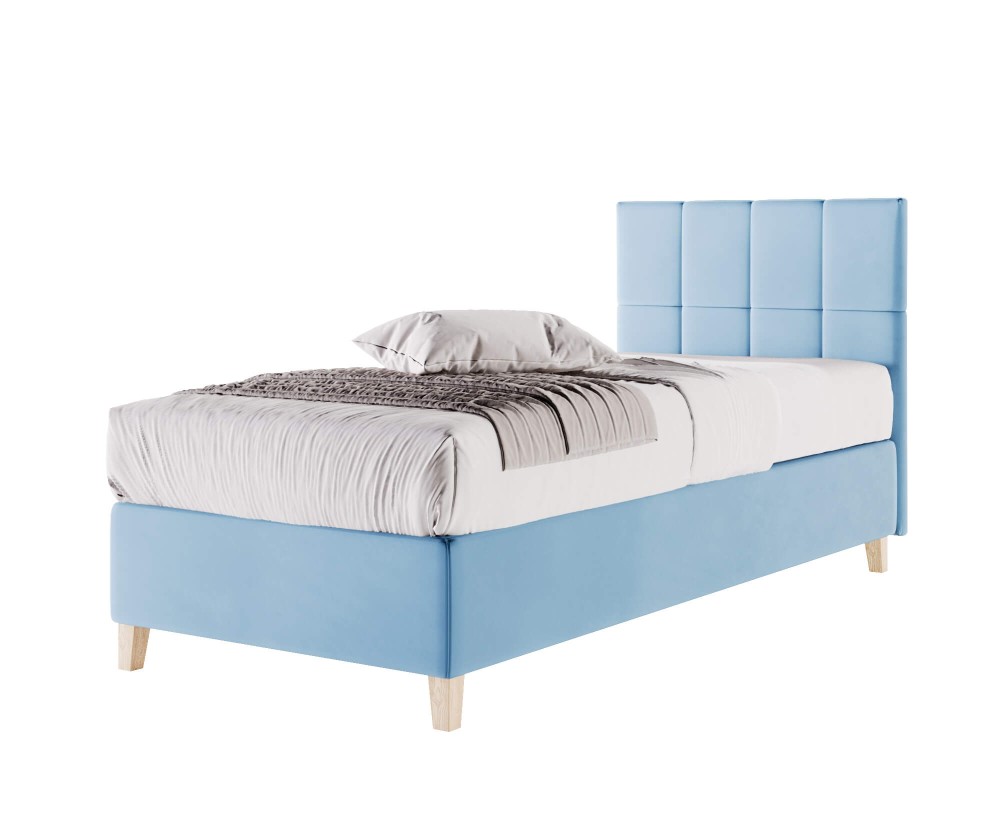 Einzelbett 80x200 cm, Hotelbett, Kopfteil mit Rechteck-Steppung, BRISTOL 3H Einzelbett 80x200 cm, Hotelbett, Kopfteil mit Rechteck-Steppung, BRISTOL 3H