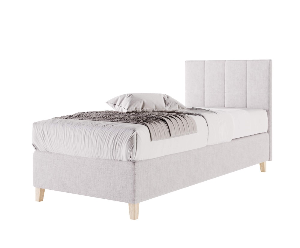 Einzelbett 80x200 cm, Hotelbett, Kopfteil mit Rechteck-Steppung, BRISTOL 3H Einzelbett 80x200 cm, Hotelbett, Kopfteil mit Rechteck-Steppung, BRISTOL 3H