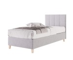Bettgestell 90x200 cm mit Kopfteil, Hotelbett, Kopfteil mit Rechteck-Steppung, BRISTOL 3H