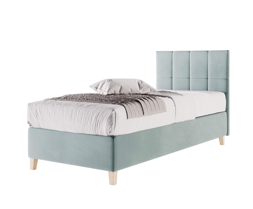 Hotelbett 120x200 cm, Bettgestell, Kopfteil mit Rechteck-Steppung, BRISTOL 3H