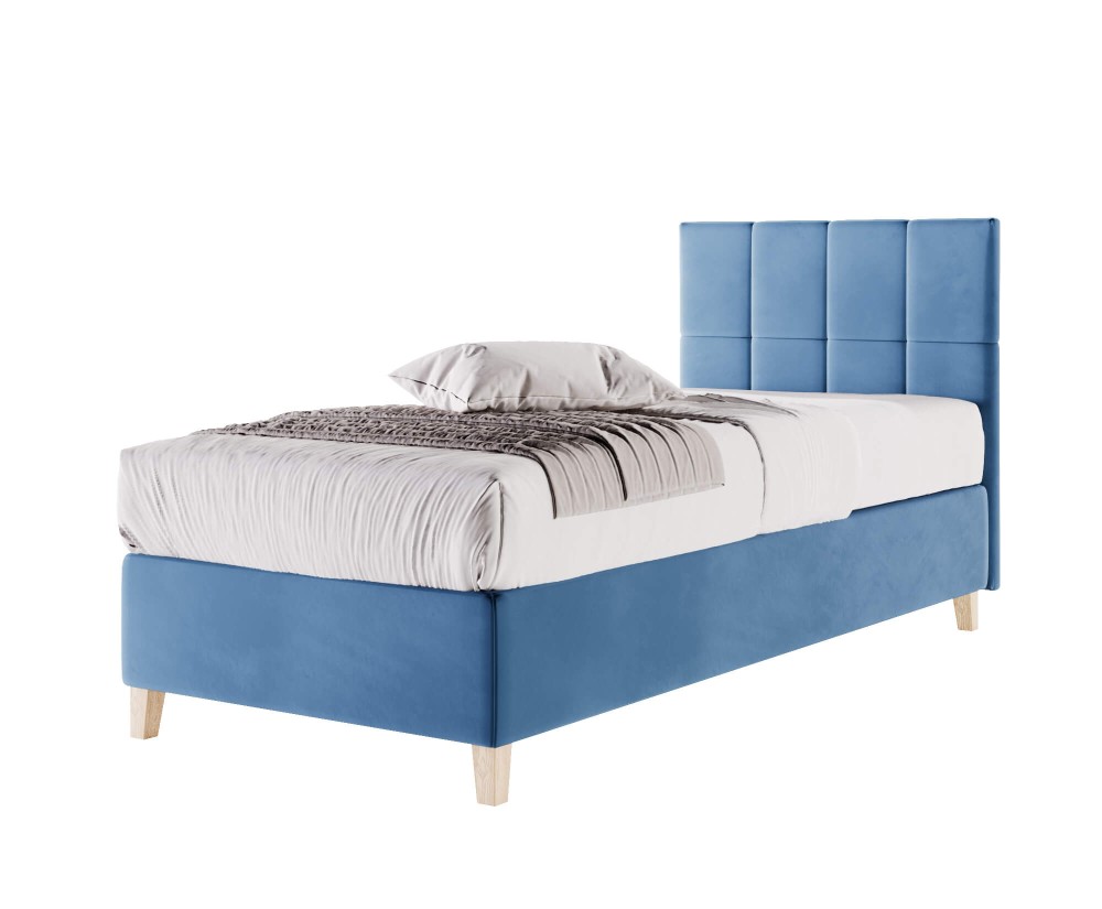 Hotelbett 120x200 cm, Bettgestell, Kopfteil mit Rechteck-Steppung, BRISTOL 3H