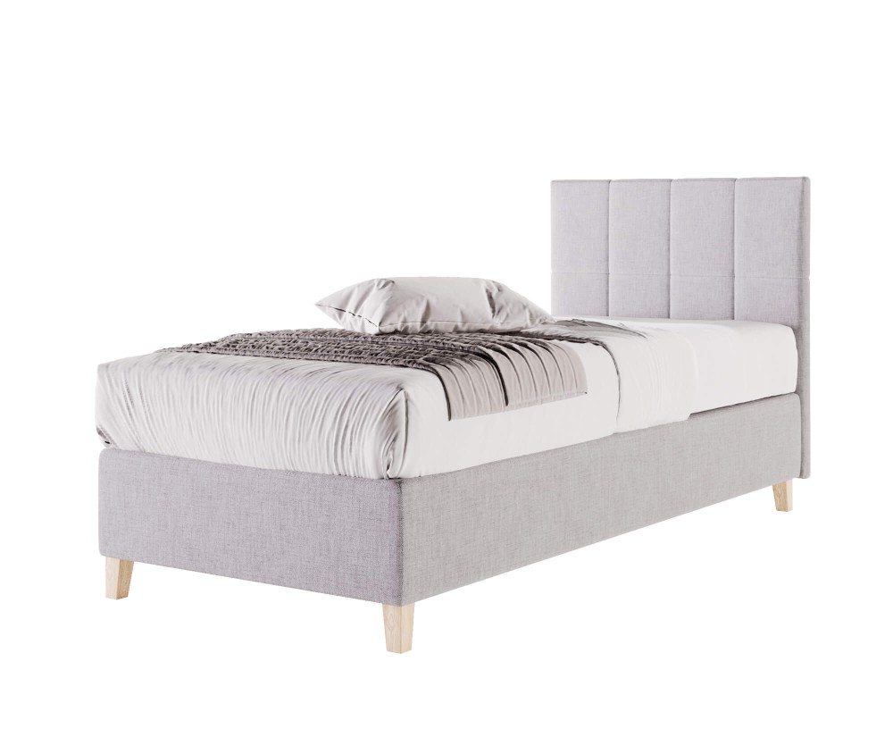 Hotelbett 120x200 cm, Bettgestell, Kopfteil mit Rechteck-Steppung, BRISTOL 3H