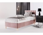 Hotelbett 90x200 cm, Einzebett für Pensionen, Kopfteil mit vertikaler Steppung, BRISTOL 2H