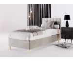 Hotelbett 90x200 cm, Einzebett für Pensionen, Kopfteil mit vertikaler Steppung, BRISTOL 2H