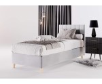 Hotelbett 120x200 cm, Einzebett für Pensionen, Kopfteil mit vertikaler Steppung, BRISTOL 2H