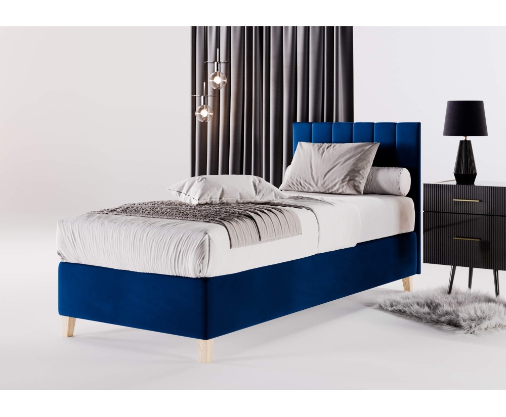 Hotelbett 120x200 cm, Einzebett für Pensionen, Kopfteil mit vertikaler Steppung, BRISTOL 2H