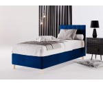 Hotelbett 120x200 cm, Einzebett für Pensionen, Kopfteil mit vertikaler Steppung, BRISTOL 2H