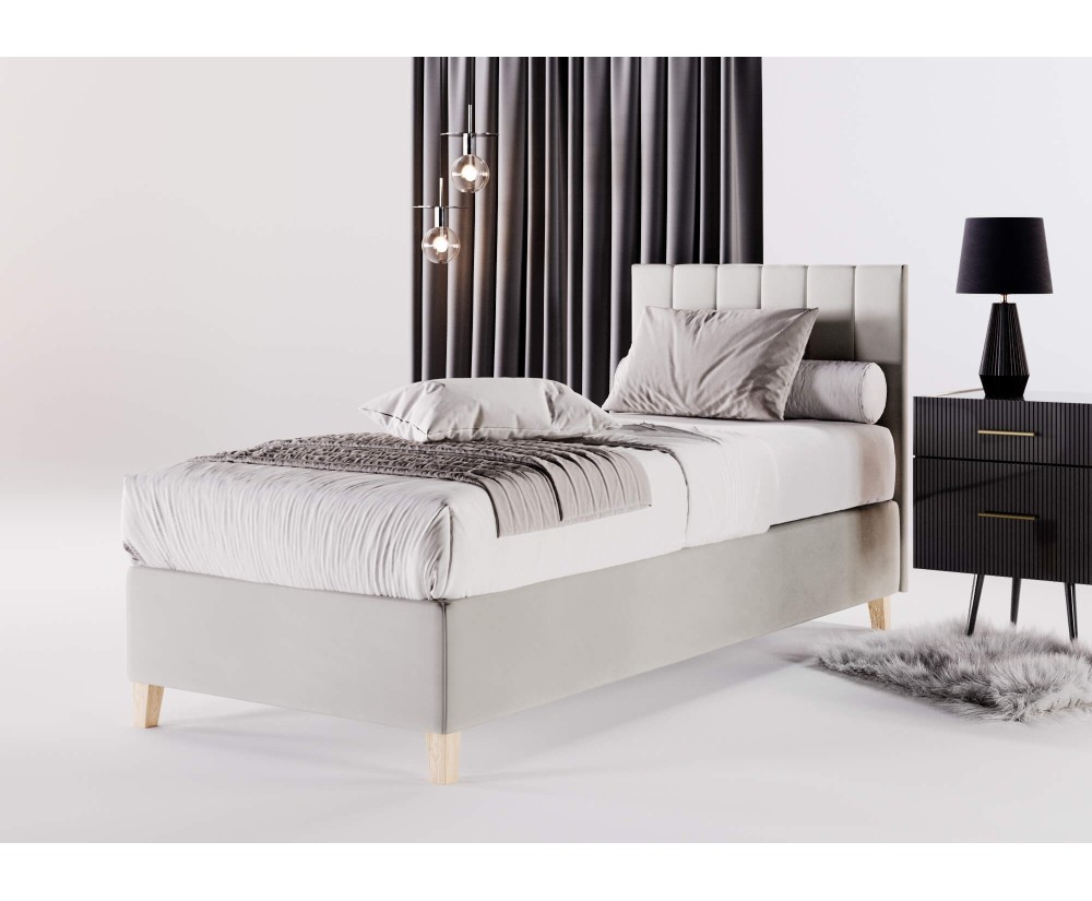 Hotelbett 120x200 cm, Einzebett für Pensionen, Kopfteil mit vertikaler Steppung, BRISTOL 2H Hotelbett 120x200 cm, Einzebett für Pensionen, Kopfteil mit vertikaler Steppung, BRISTOL 2H
