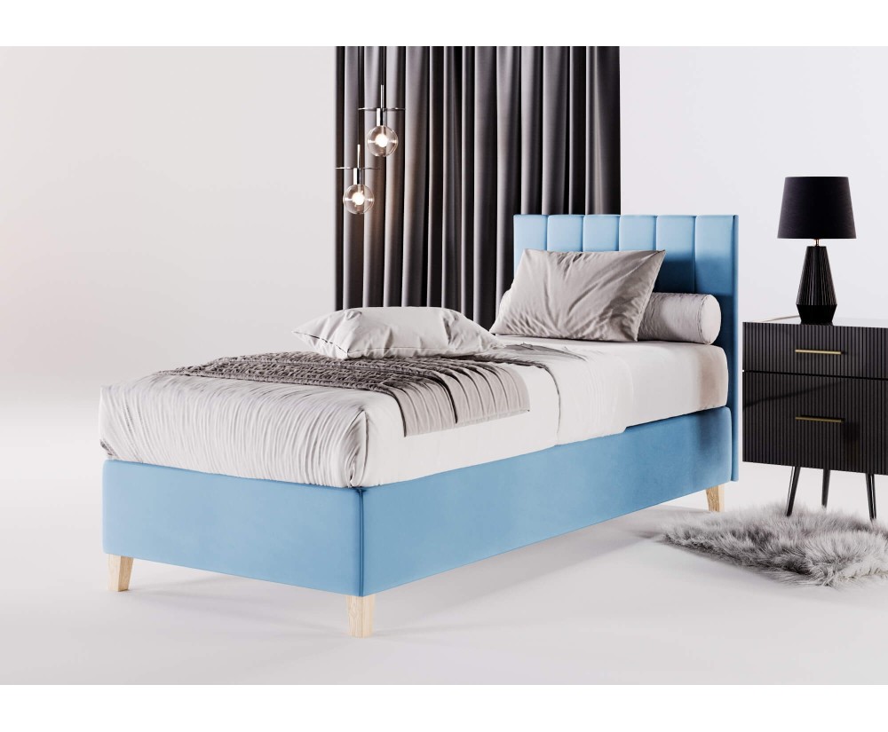 Hotelbett 120x200 cm, Einzebett für Pensionen, Kopfteil mit vertikaler Steppung, BRISTOL 2H Hotelbett 120x200 cm, Einzebett für Pensionen, Kopfteil mit vertikaler Steppung, BRISTOL 2H