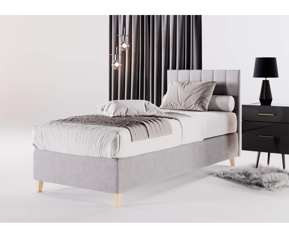Hotelbett 120x200 cm, Einzebett für Pensionen, Kopfteil mit vertikaler Steppung, BRISTOL 2H Hotelbett 120x200 cm, Einzebett für Pensionen, Kopfteil mit vertikaler Steppung, BRISTOL 2H
