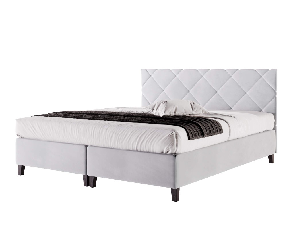 Doppelbett 160x200 cm, Hotelbett, Kopfteil mit Rauten-Steppung, BRISTOL 5H