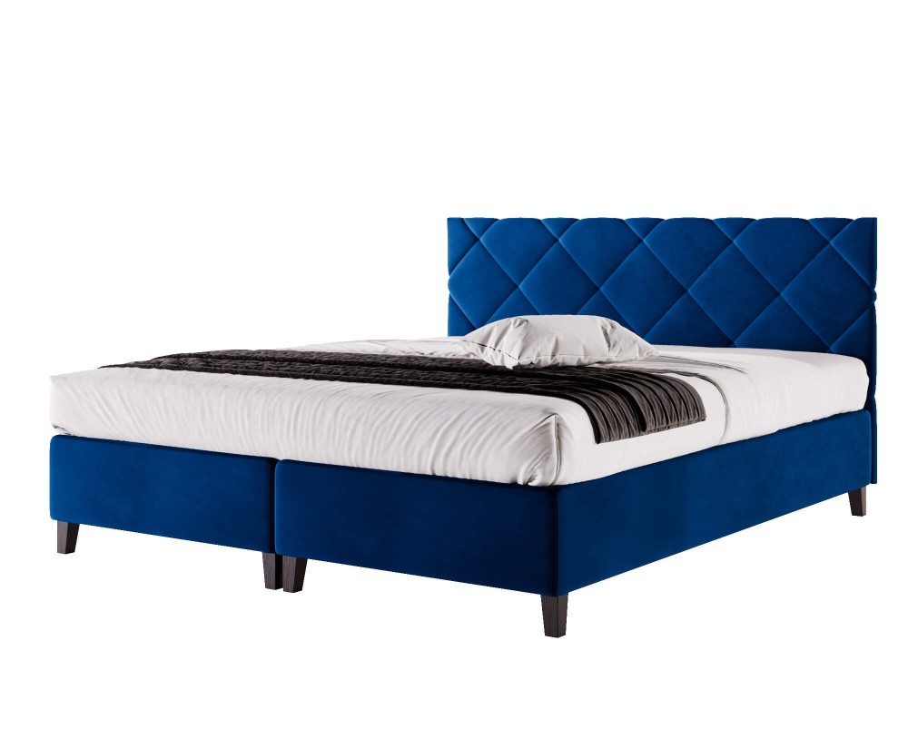Doppelbett 160x200 cm, Hotelbett, Kopfteil mit Rauten-Steppung, BRISTOL 5H
