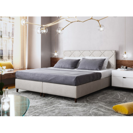 Hotelbett 180x200 cm, Doppelbett, Kopfteil mit Rauten-Steppung, BRISTOL 5H