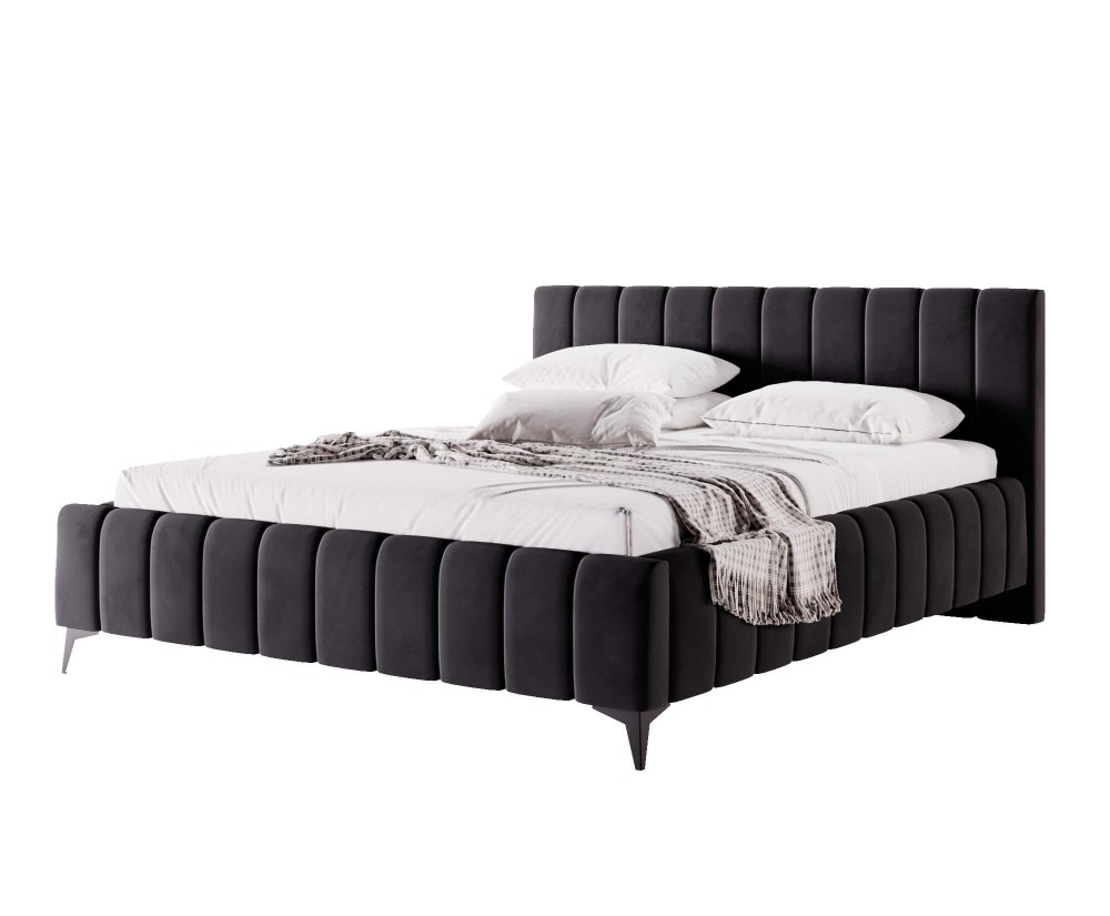 Polsterbett 140x200 cm für Schlafzimmer mit Kopfteil, Bettkasten, Lattenrost mit Metallrahmen, Ehebett IMPERIA S15 Polsterbett 140x200 cm für Schlafzimmer mit Kopfteil, Bettkasten, Lattenrost mit Metallrahmen, Ehebett IMPERIA S15