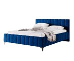 Doppelbett 160x200 cm für Schlafzimmer mit Kopfteil, Stauraum, Lattenrost mit Metallrahmen, Polsterbett IMPERIA S15
