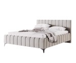 Doppelbett 160x200 cm für Schlafzimmer mit Kopfteil, Stauraum, Lattenrost mit Metallrahmen, Polsterbett IMPERIA S15