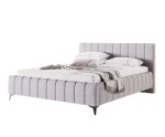 Schlafzimmerbett 180x200 cm mit vertikalen Nähten, Bettkasten, Lattenrost mit Metallrahmen, Doppelbett IMPERIA S15 Schlafzimmerbett 180x200 cm mit vertikalen Nähten, Bettkasten, Lattenrost mit Metallrahmen, Doppelbett IMPERIA S15