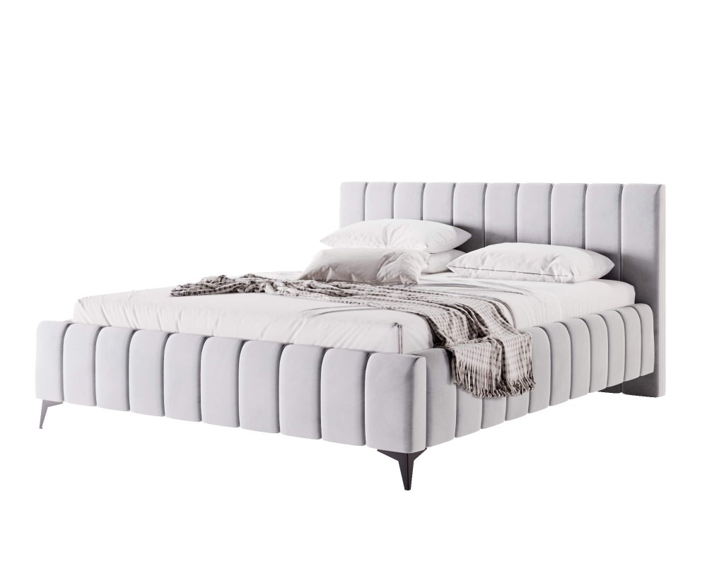 Elegantes Ehebett 200x200 cm für Schlafzimmer mit Stauraum und Lattenrost, Polsterbett IMPERIA S15