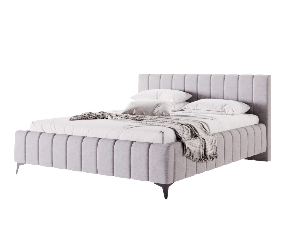 Elegantes Ehebett 200x200 cm für Schlafzimmer mit Stauraum und Lattenrost, Polsterbett IMPERIA S15
