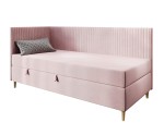 Bequemes Einzelbett 90x200 cm mit Bettkasten, BONELL-Matratze, Holzfüße, Jugendbett CARMEN 2M Bequemes Einzelbett 90x200 cm mit Bettkasten, BONELL-Matratze, Holzfüße, Jugendbett CARMEN 2M