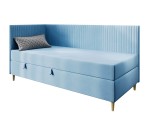 Bequemes Einzelbett 90x200 cm mit Bettkasten, BONELL-Matratze, Holzfüße, Jugendbett CARMEN 2M Bequemes Einzelbett 90x200 cm mit Bettkasten, BONELL-Matratze, Holzfüße, Jugendbett CARMEN 2M