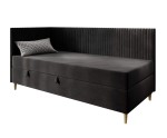 Elegantes Einzelbett 120x200 cm mit Stauraum, BONELL-Matratze, Holzfüße, Eckbett CARMEN 2M Elegantes Einzelbett 120x200 cm mit Stauraum, BONELL-Matratze, Holzfüße, Eckbett CARMEN 2M