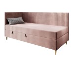 Elegantes Einzelbett 120x200 cm mit Stauraum, BONELL-Matratze, Holzfüße, Eckbett CARMEN 2M Elegantes Einzelbett 120x200 cm mit Stauraum, BONELL-Matratze, Holzfüße, Eckbett CARMEN 2M