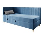 Elegantes Einzelbett 120x200 cm mit Stauraum, BONELL-Matratze, Holzfüße, Eckbett CARMEN 2M Elegantes Einzelbett 120x200 cm mit Stauraum, BONELL-Matratze, Holzfüße, Eckbett CARMEN 2M