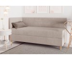 Elegantes Einzelbett 120x200 cm mit Stauraum, BONELL-Matratze, Holzfüße, Eckbett CARMEN 2M