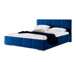 Polsterbett 140x200 cm für Schlafzimmer, Ehebett mit Bettkasten, Lattenrost mit Metallrahmen, IMPERIA S03