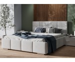 Bequemes Doppelbett 160x200 cm für Schlafzimmer, Ehebett mit Bettkasten, Lattenrost mit Metallrahmen, IMPERIA S03