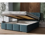 Bequemes Doppelbett 160x200 cm für Schlafzimmer, Ehebett mit Bettkasten, Lattenrost mit Metallrahmen, IMPERIA S03