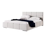 Modernes Polsterbett 180x200 cm für Schlafzimmer, Ehebett mit Bettkasten, Lattenrost mit Metallrahmen, IMPERIA S03